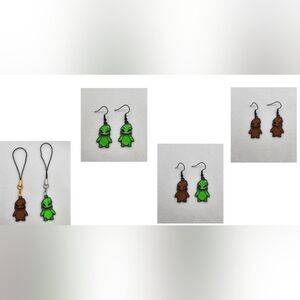 Oogie Boogie Nightmare Before Christmas Earrings & Phone Charms! HypoAllergenic